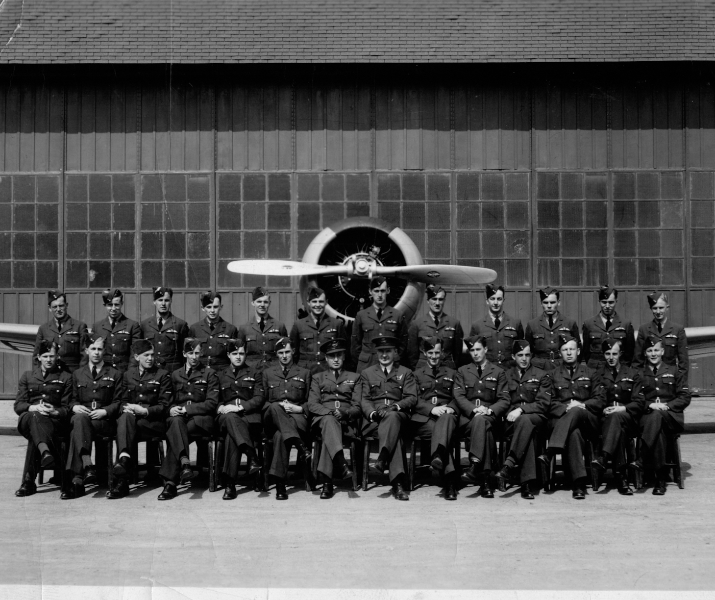  Wings Parade at St Hubert, May 13, 1943, GF Deeth, front row, 3rd from left. 