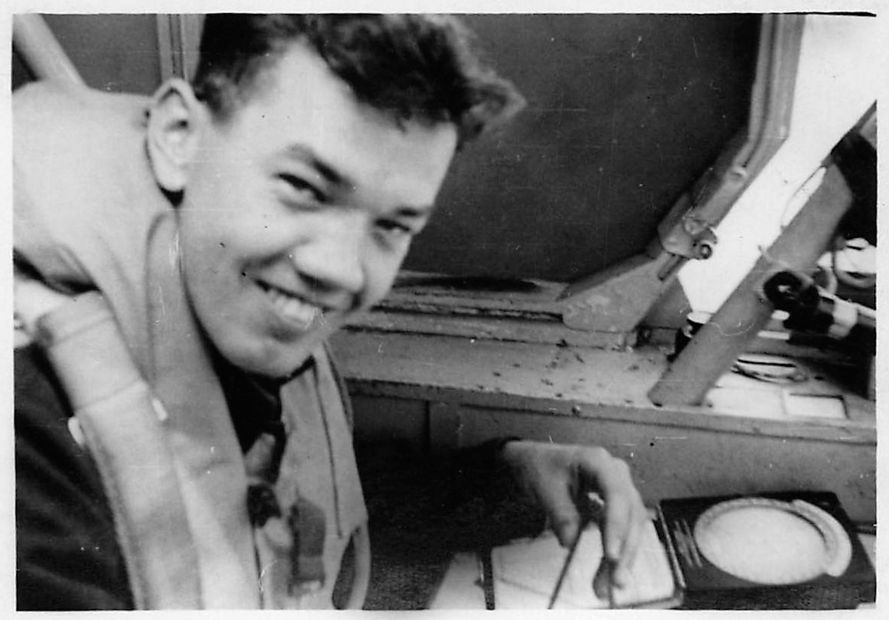  At the navigation table in the Anson 